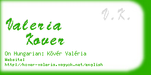 valeria kover business card